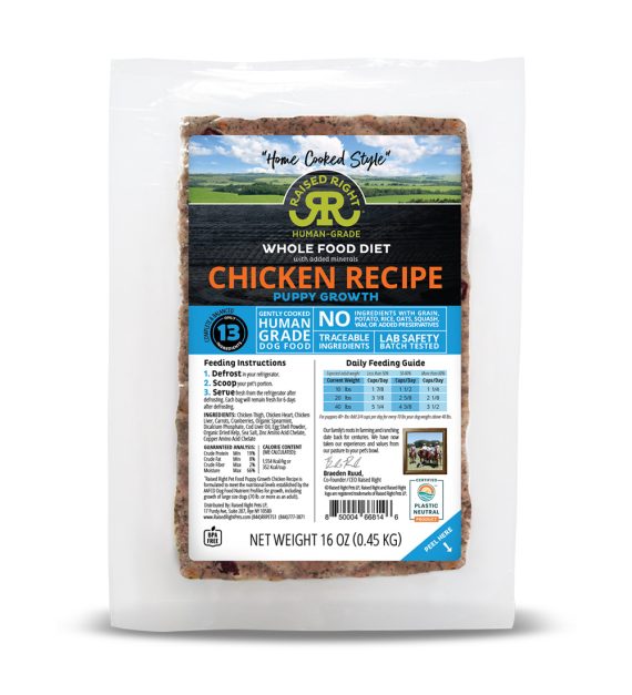 Chicken Puppy Growth Recipe – Product SELECTION Section